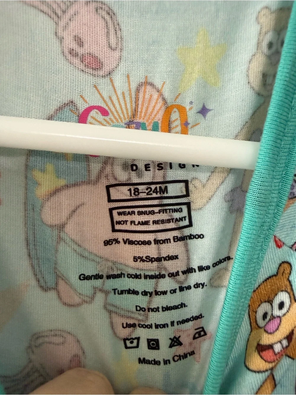 Bamboo SpongeBob & Friends Short Sleeve One-Piece Shortie